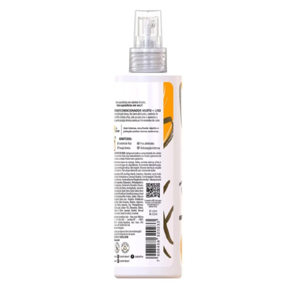 Spray Defrizante Salon Line Meu Liso Muito + Liso Protetor Térmico 240ml ÚNICO 4