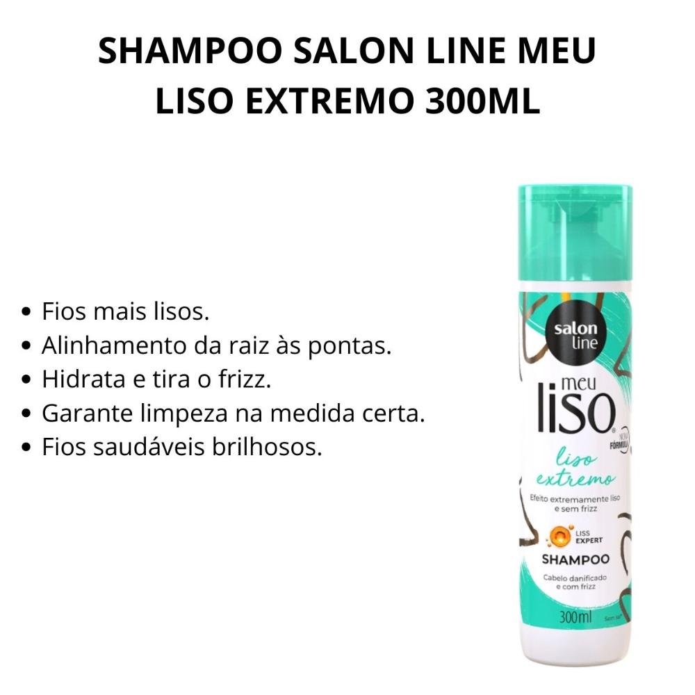 Shampoo Salon Line Meu Liso Extremo 300ml 300ml 2