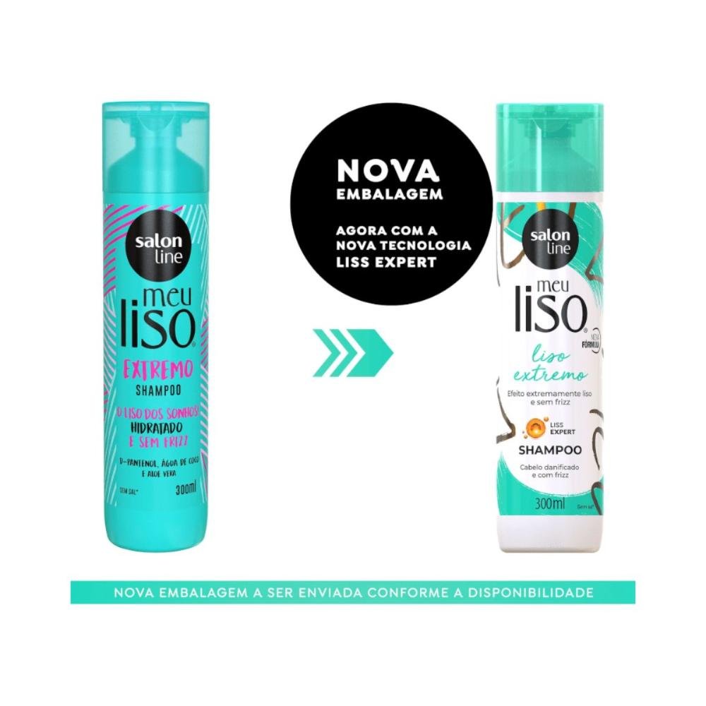Shampoo Salon Line Meu Liso Extremo 300ml 300ml 4