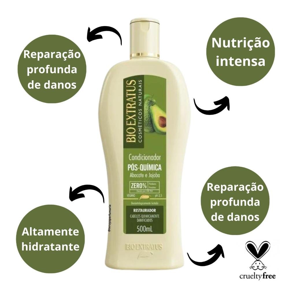 Condicionador Bio Extratus Pós Quimica Abacate e Jojoba 500ml 500ml 2