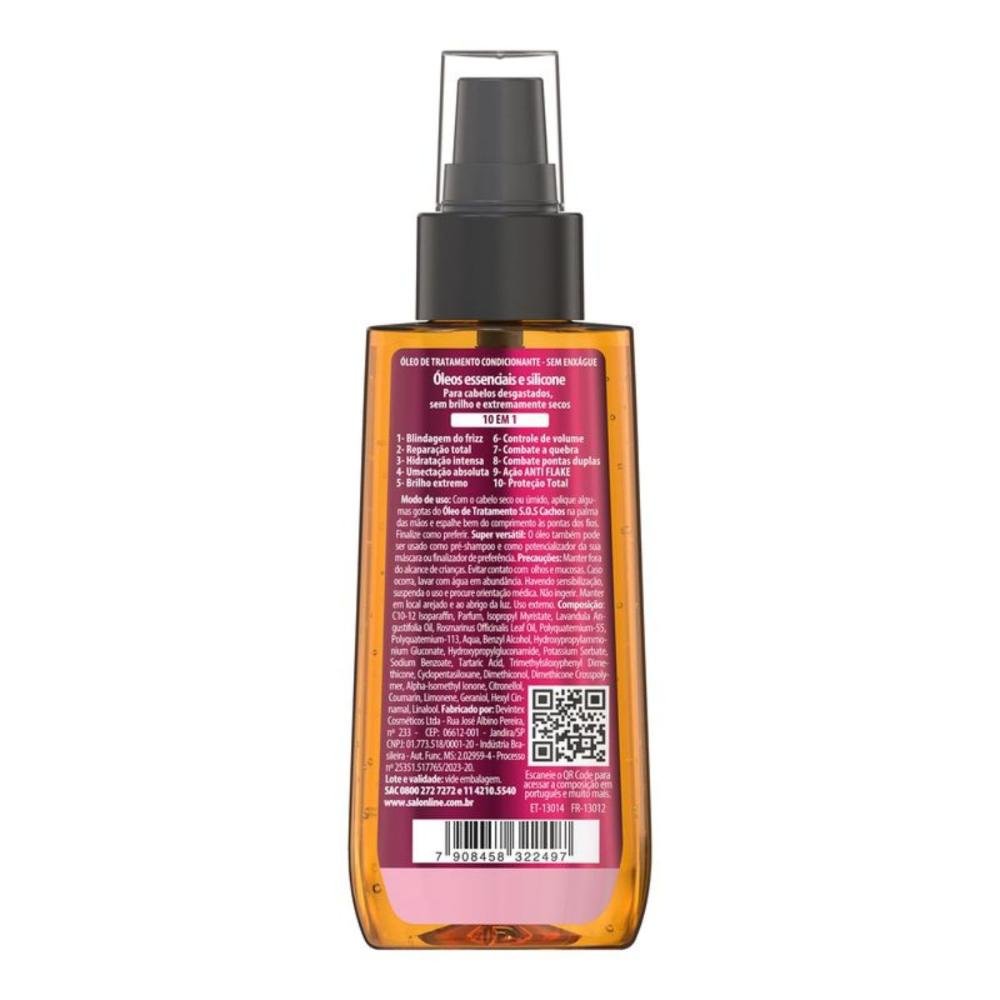 Óleo 10 em 1 Multibenefícios Salon Line Sos Cachos 100ml 100ml 3