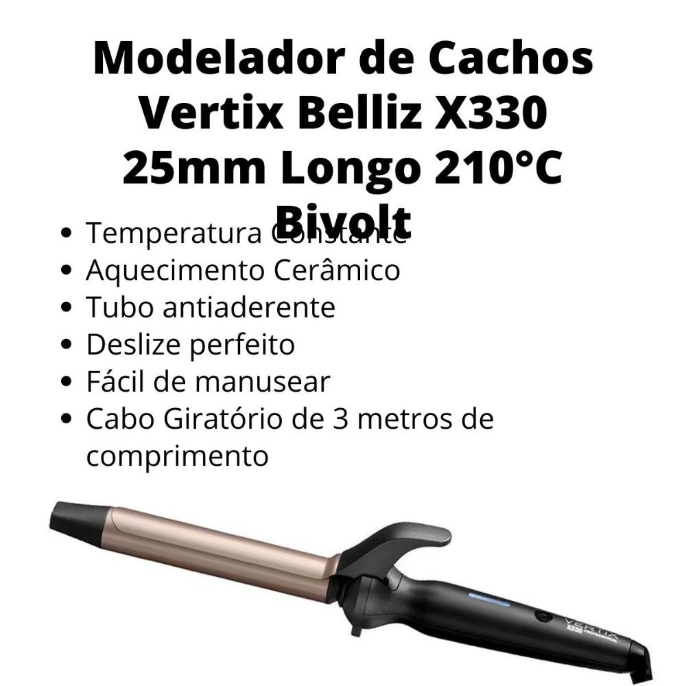Belliz Vertix X330 Modelador 25mm Longo 210°c Bivolt Bivolt 2