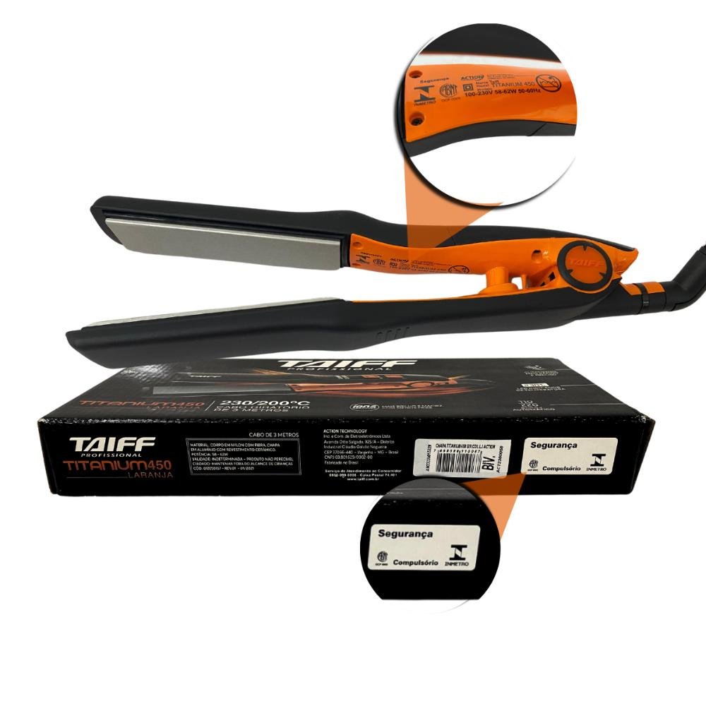 Chapa Taiff Titanium 450 Laranja Bivolt Bivolt 7