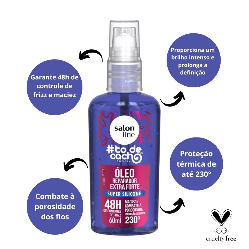 Óleo Reparador Salon Line #todecacho Extra Forte Super Silicone 60ml 60ml 2