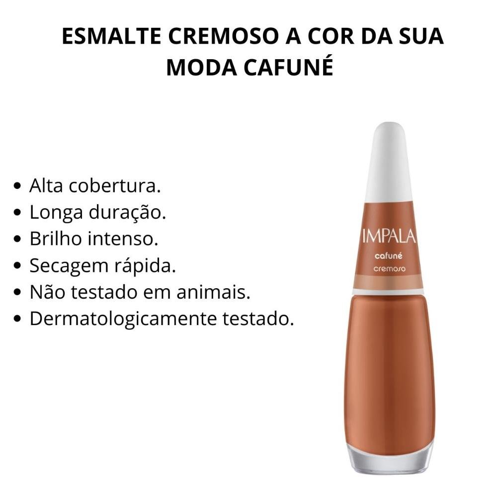 Esmalte Cremoso Impala A Cor da Sua Moda Cafuné 7,5ml Cafuné 2