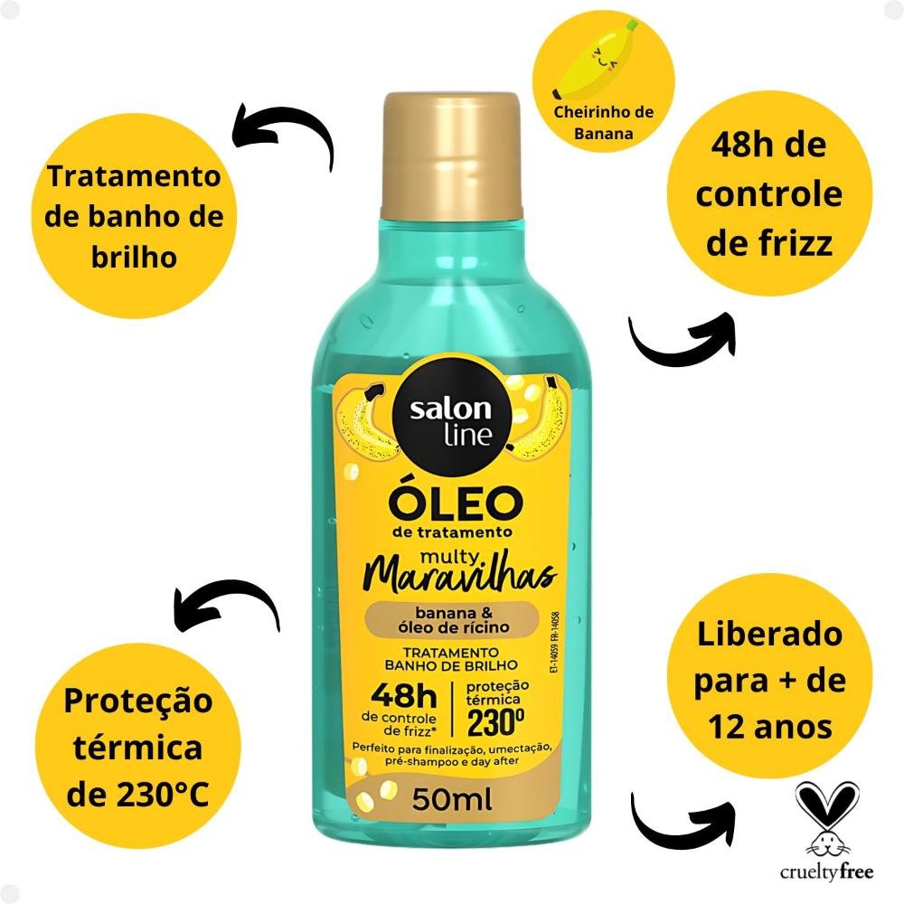 Óleo Salon Line Multy Maravilhas Banana e Óleo de Rícino 50ml 50ml 2