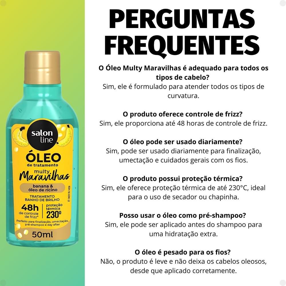Óleo Salon Line Multy Maravilhas Banana e Óleo de Rícino 50ml 50ml 7