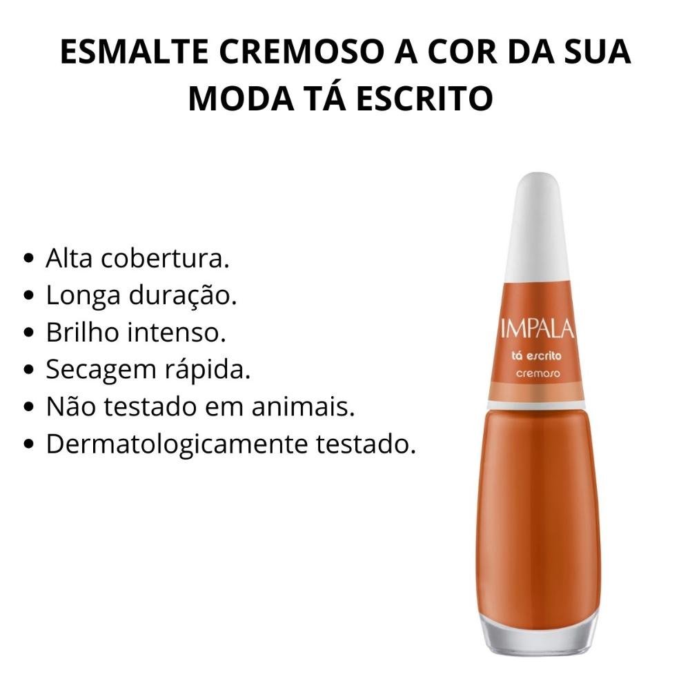 Esmalte Cremoso Impala A Cor da Sua Moda Tá Escrito 7,5ml Tá Escrito 2