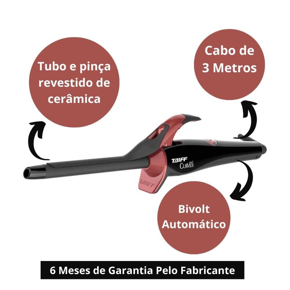 Modelador Taiff Curves 13mm 1/2 210°c Bivolt Bivolt 2