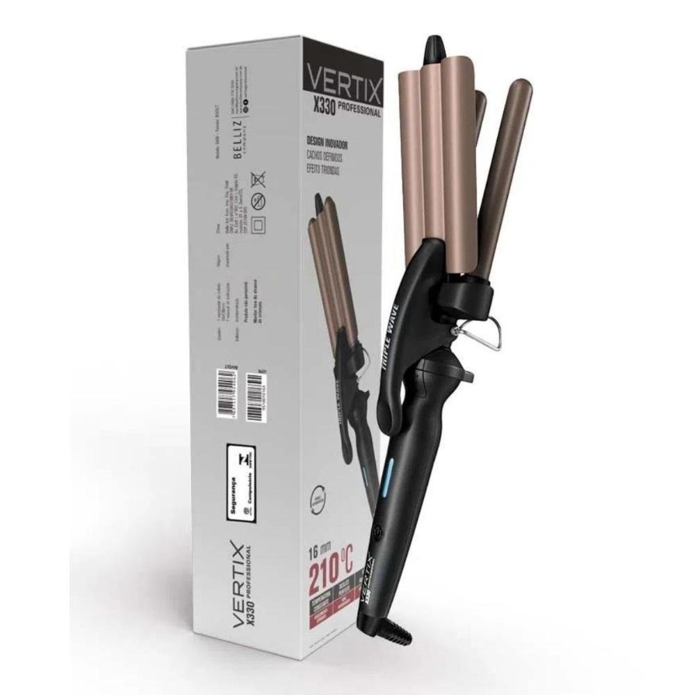 Modelador Triondas Belliz Vertix X330 Triple Wave 16mm 210°c Bivolt Bivolt 2