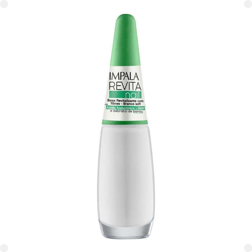 Base com Fibras Impala Revita Nail Branco Soft 7,5ml 7,5ml 1