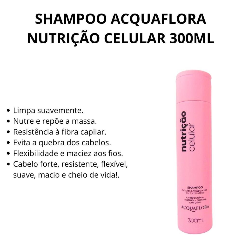 Shampoo Acquaflora Nutrição Celular 300ml 300ml 2