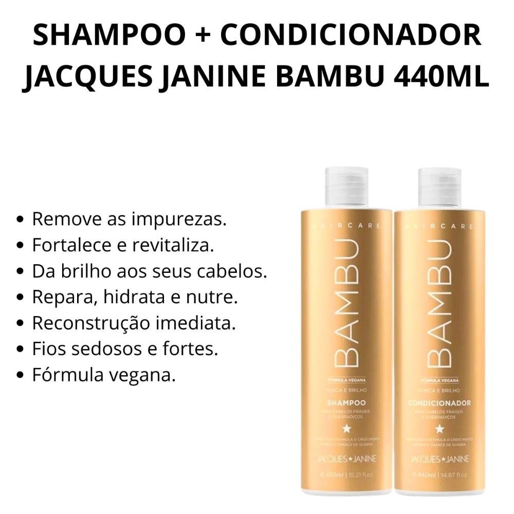 Shampoo + Condicionador Jacques Janine Hair Care Bambu 440ml 440ml 2