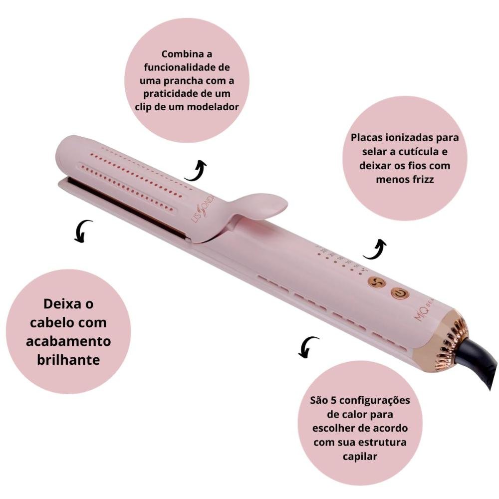 Prancha Modeladora Mq Beauty Lissondas Airstyler Tech Bivolt Bivolt 2