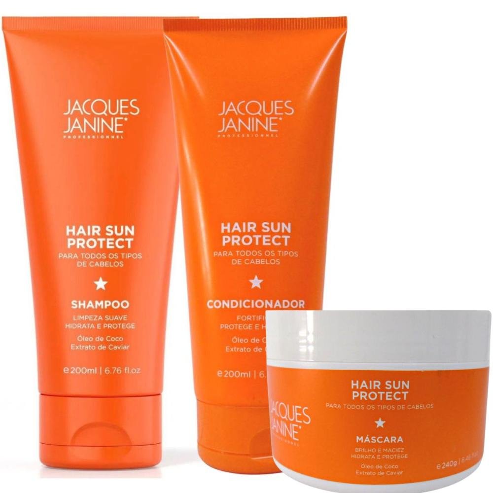 Jacques Janine Hair Sun Protect: Shampoo, Condicionador e Máscara 240g 250g 1