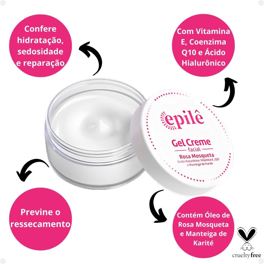 Gel Creme Facial Epilê Rosa Mosqueta 50g 50g 2