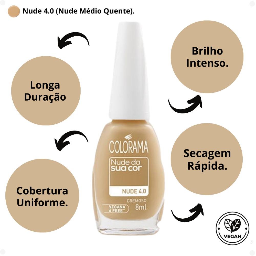 Esmalte Cremoso Colorama Nude Da Sua Cor 4.0 Cor 4.0 2
