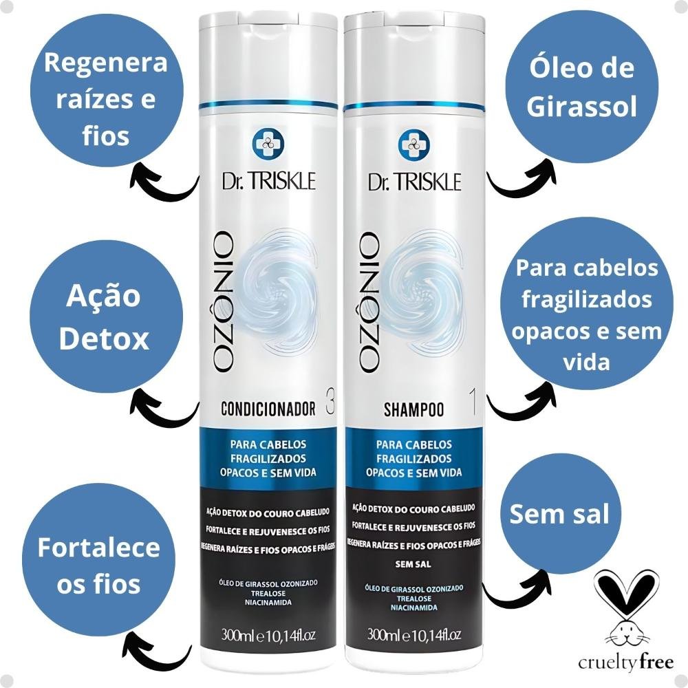 Kit Dr Triskle Ozônio: Shampoo e Condicionador 300ml 300ml 2