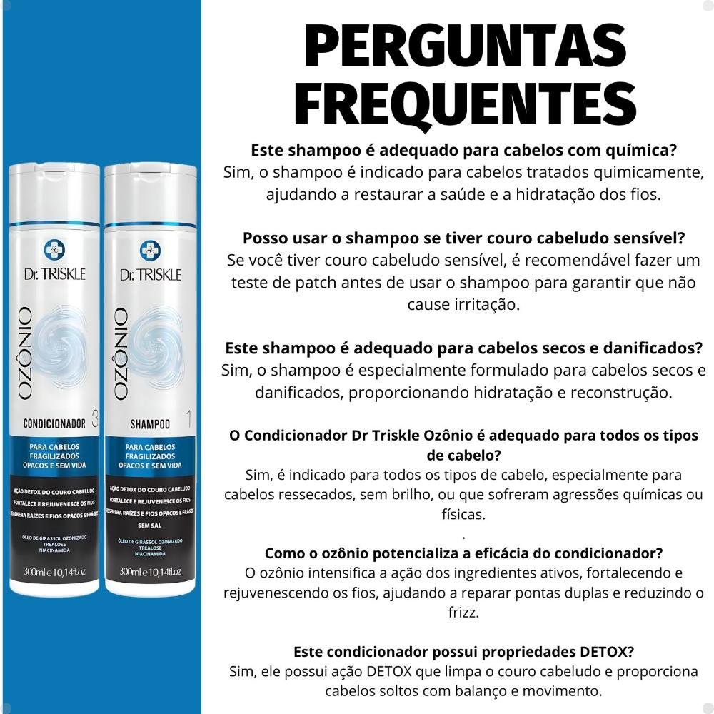 Kit Dr Triskle Ozônio: Shampoo e Condicionador 300ml 300ml 6