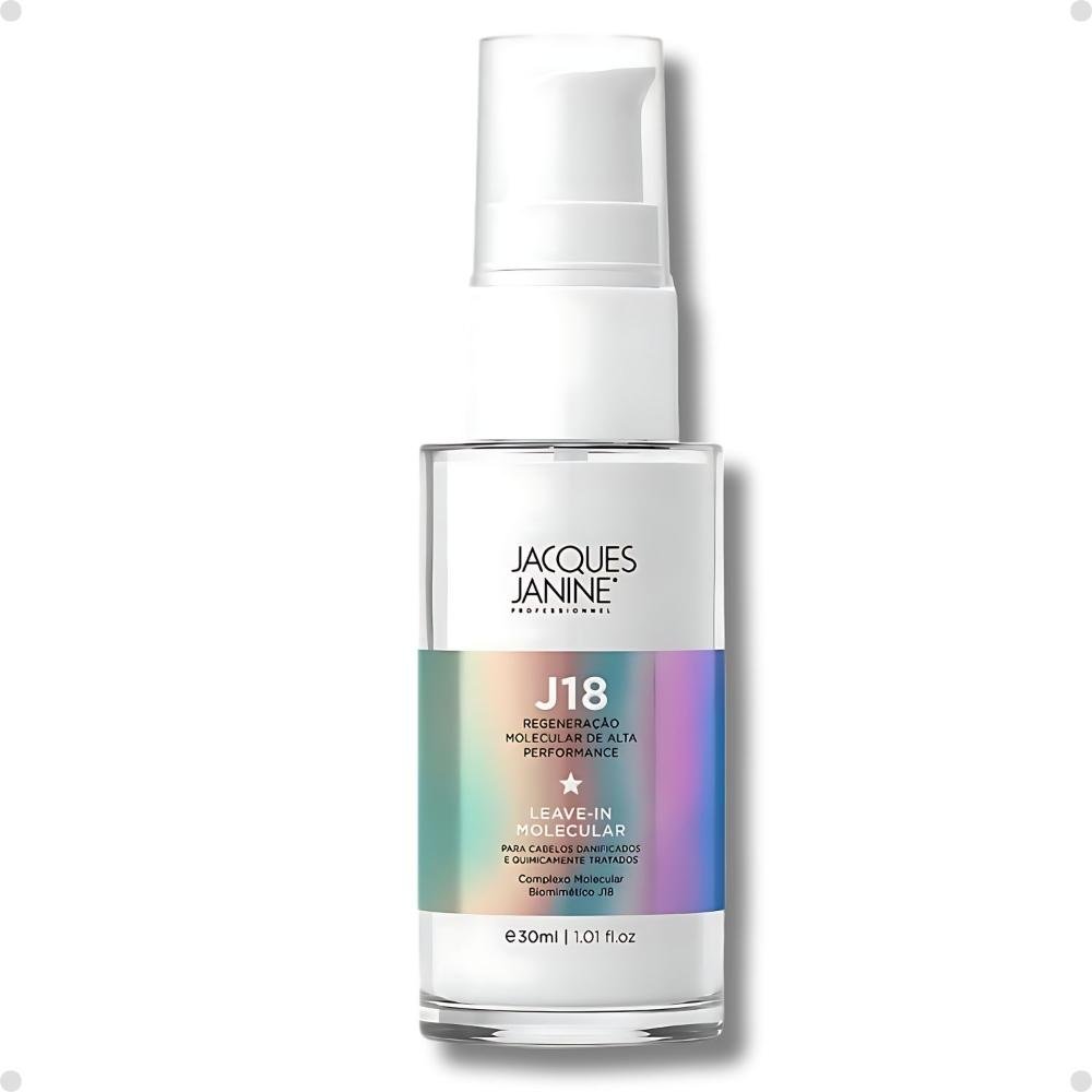 Kit Jacques Janine J18: Shampoo, Condicionador, Máscara 240g e Leave-In 30ml ÚNICO 6