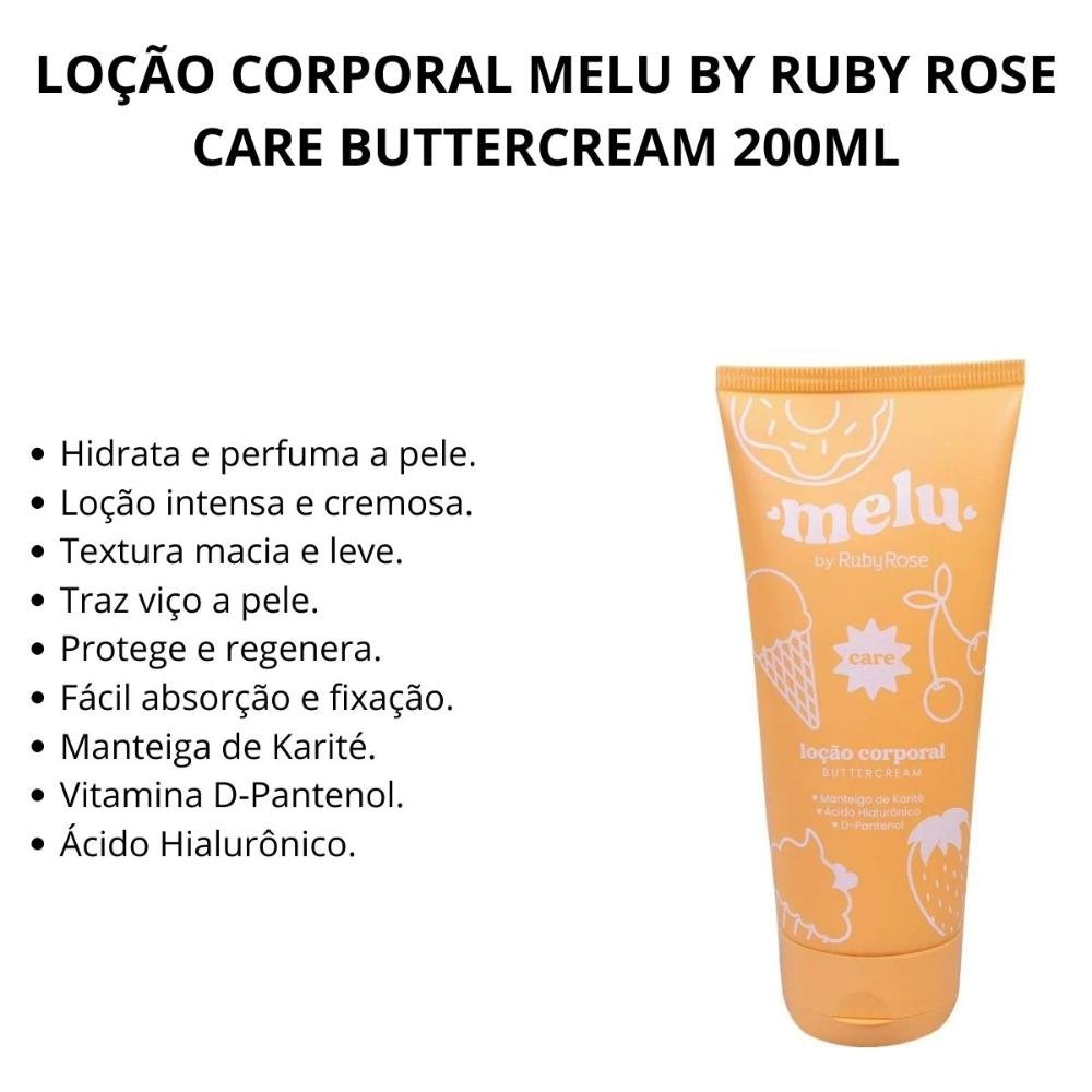 Loção Corporal Melu By Ruby Rose Care Buttercream 200ml 200ml 2