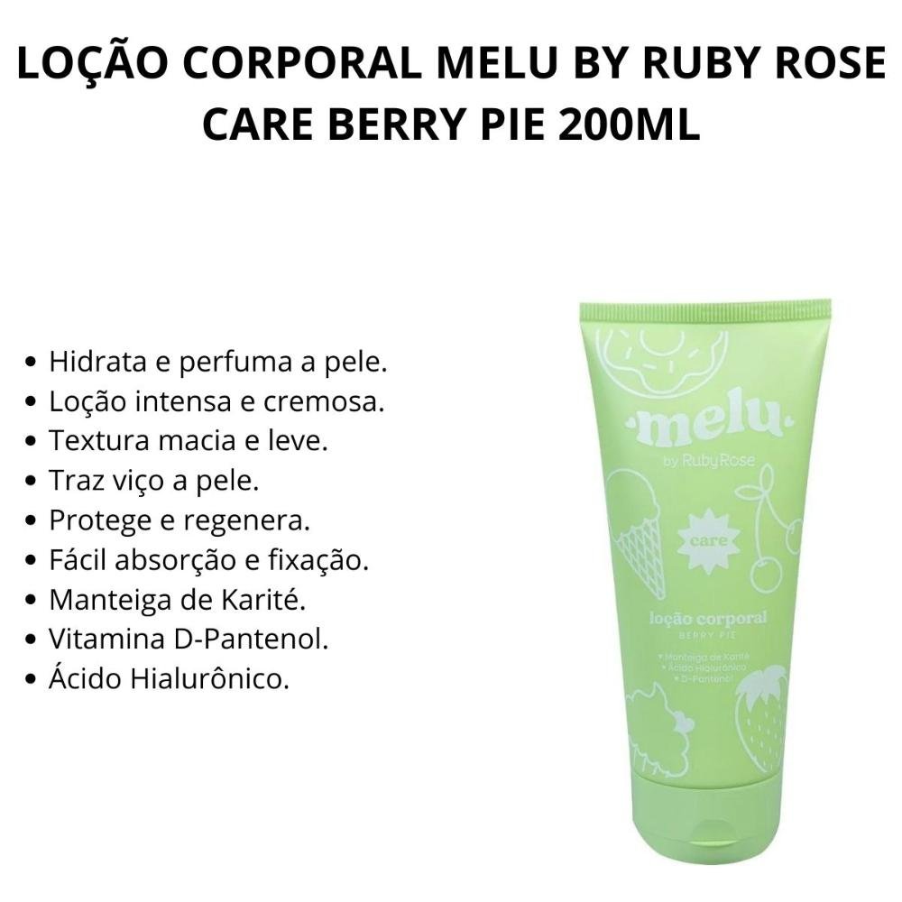 Loção Corporal Melu By Ruby Rose Care Berry Pie 200ml 200ml 2