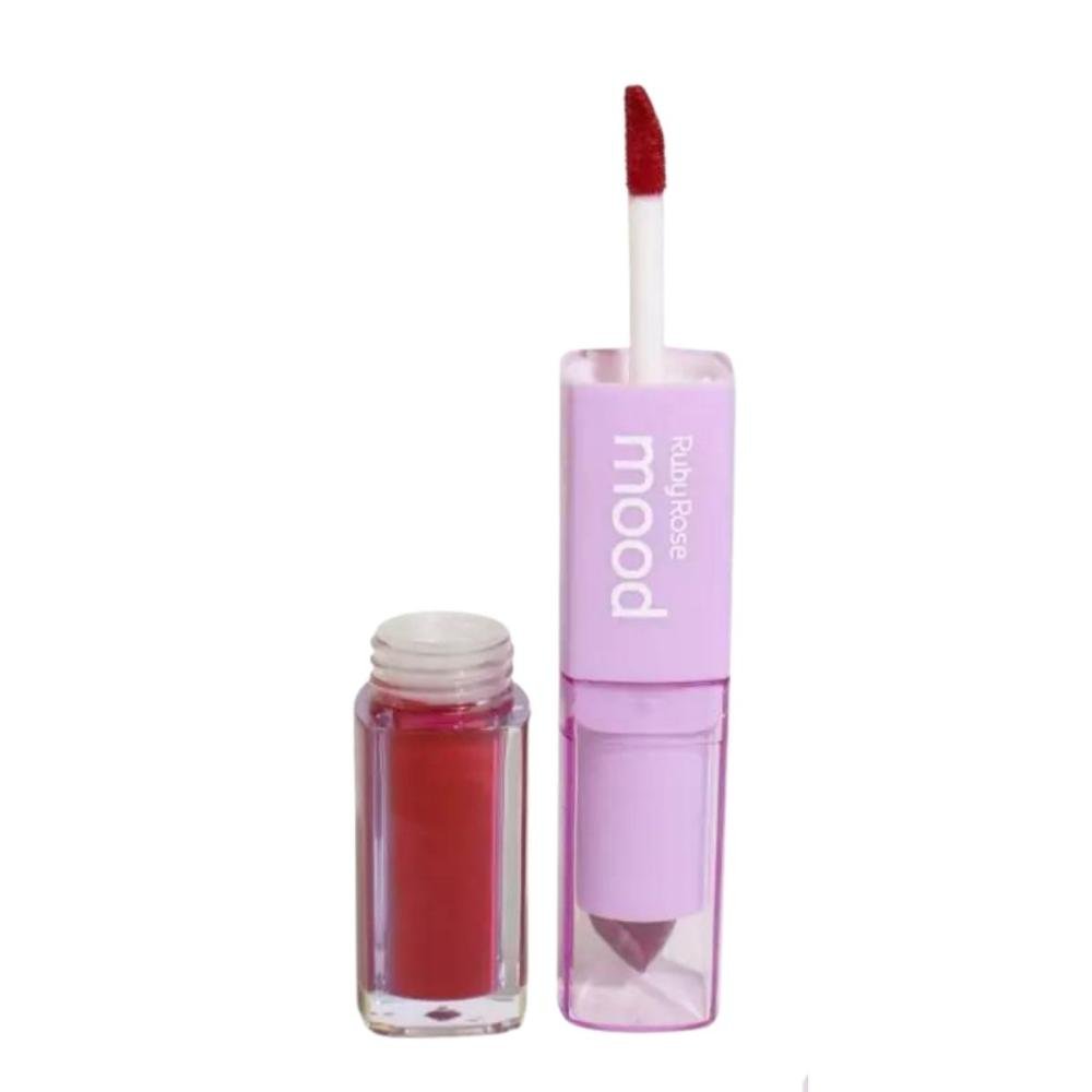 Batom Duo Ruby Rose Mood Vitamina e Cm09 3,2g #882b26 4