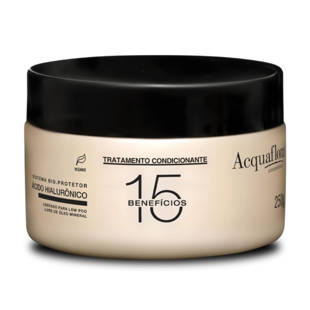 Kit Shampoo + Condicionador + Máscara + Leave In Acquaflora 15 Benefícios ÚNICO 5