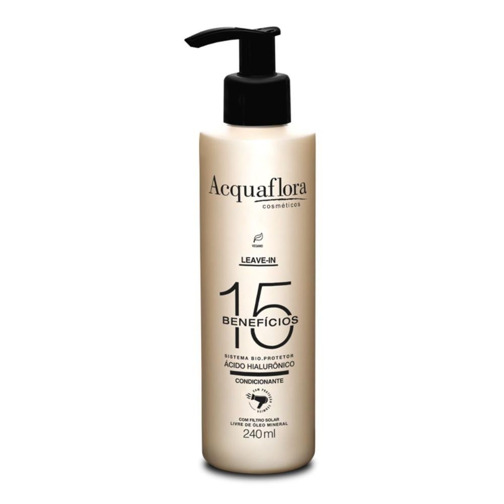 Kit Shampoo + Condicionador + Máscara + Leave In Acquaflora 15 Benefícios ÚNICO 6