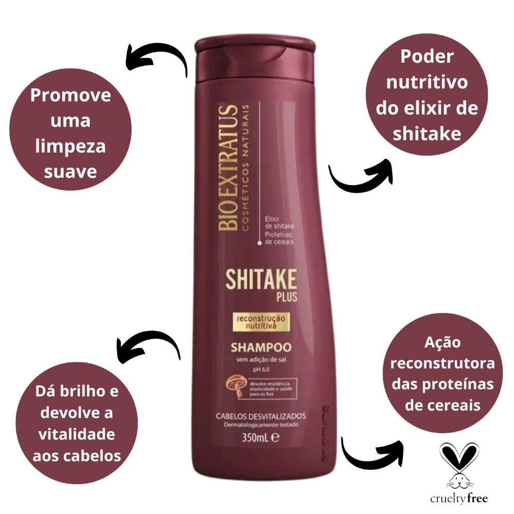 Shampoo Bio Extratus Shitake Plus 350ml 350ml 2