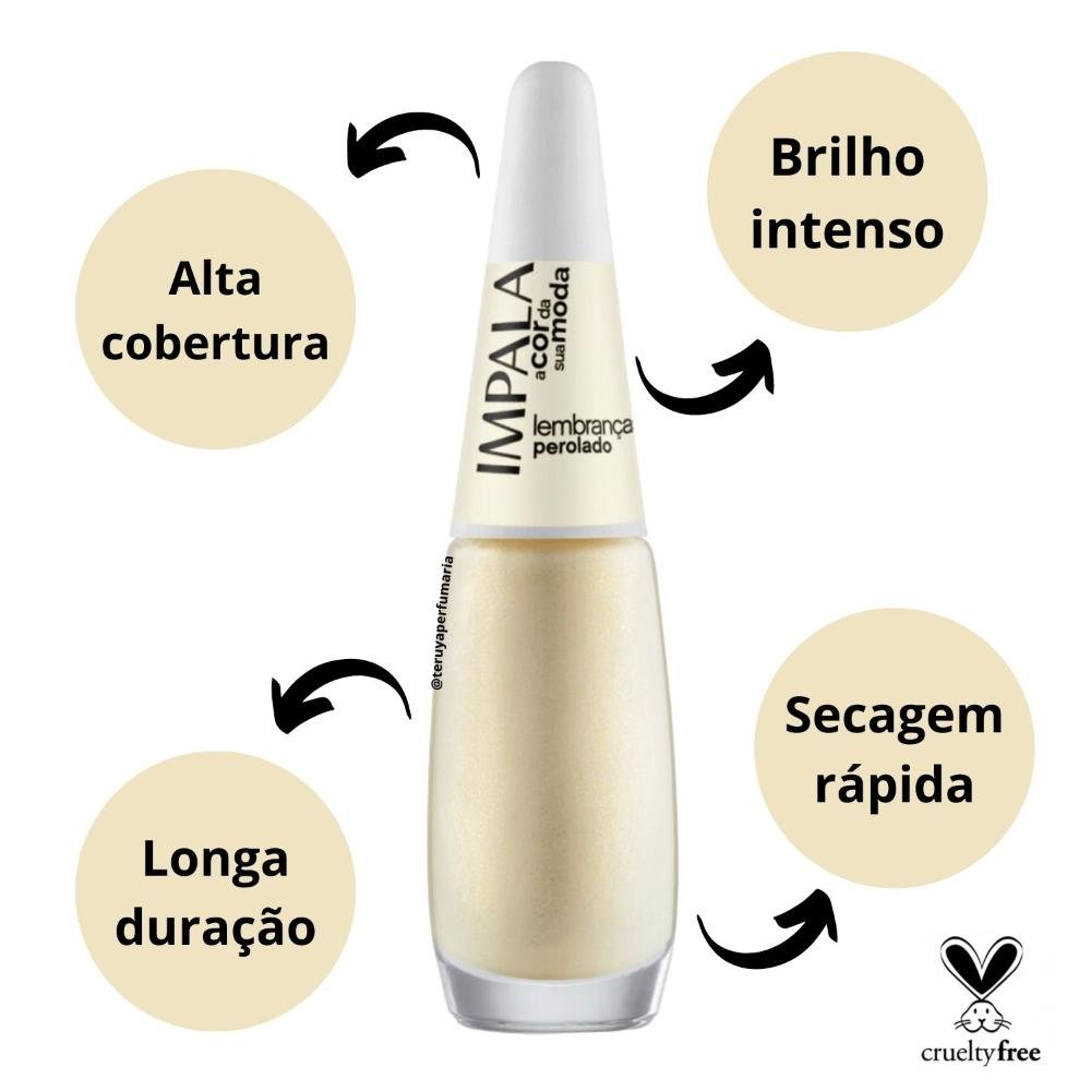 Esmalte Perolado Impala A Cor da Sua Moda Lembranças 7,5ml Lembranças 2