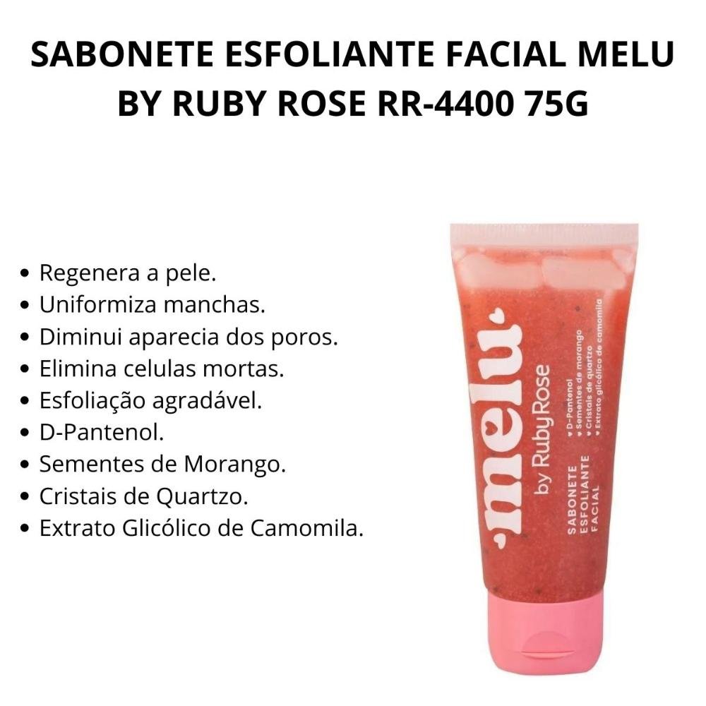 Sabonete Esfoliante Facial Melu By Ruby Rose Rr-4400 75g 75g 2