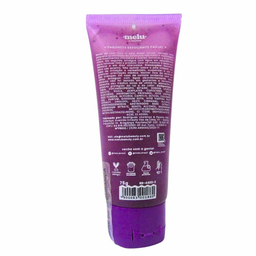 Sabonete Esfoliante Facial Melu By Ruby Rose Uva 75g 75g 3