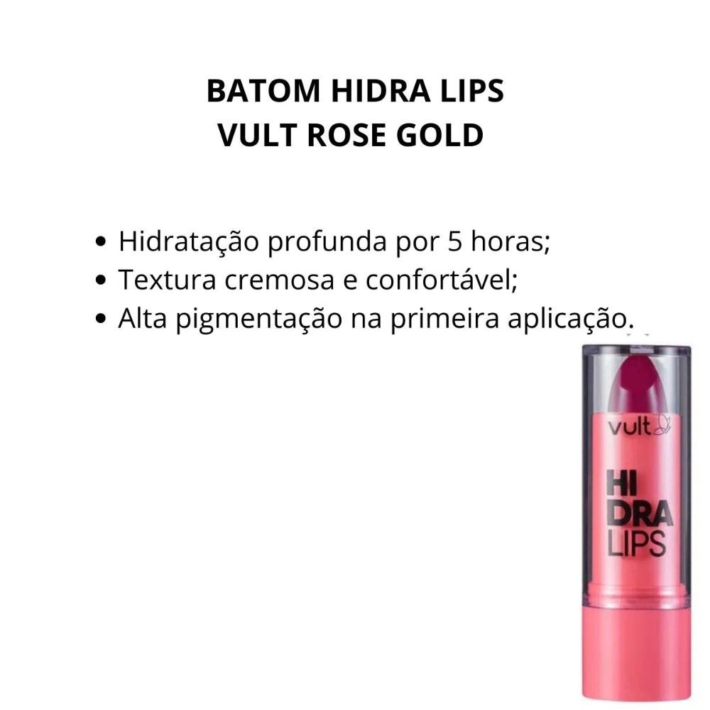 Batom Hidra Lips Vult Rose Gold 3,6g Rose Gold 2