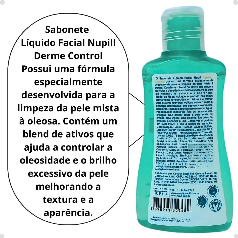 Sabonete Líquido Nupill Derme Control Facial 60ml 60ml 9