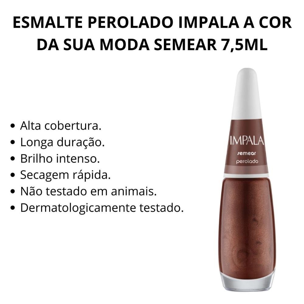 Esmalte Perolado Impala A Cor da Sua Moda Semear 7,5ml Semear 2