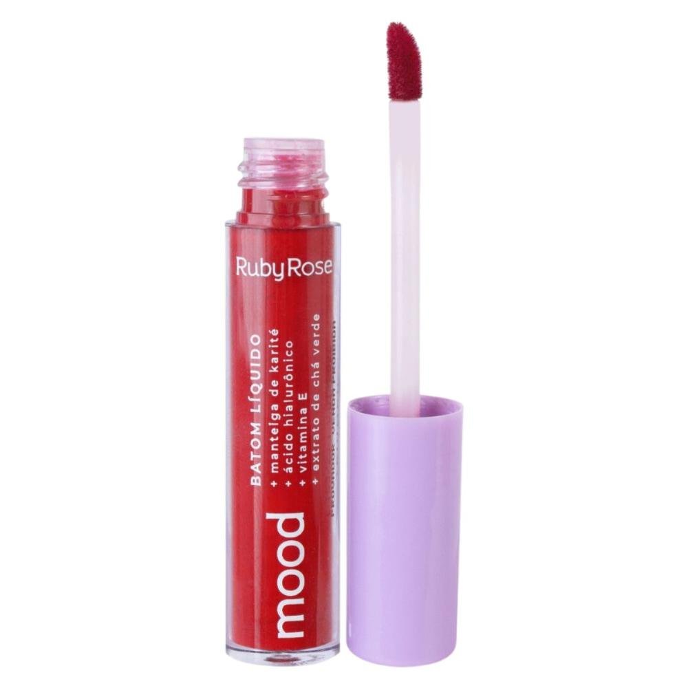 Batom Liquido Ruby Rose Mood Wish 18 3,2ml Wish 4