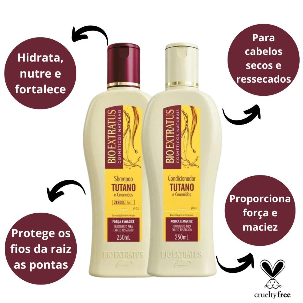 Shampoo + Condicionador Bio Extratus Tutano Força e Maciez 250ml ÚNICO 2