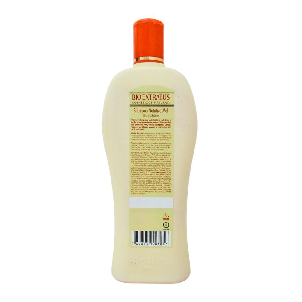 Shampoo Nutritivo Bio Extratus Mel Chia e Colágeno 500ml 500ml 3