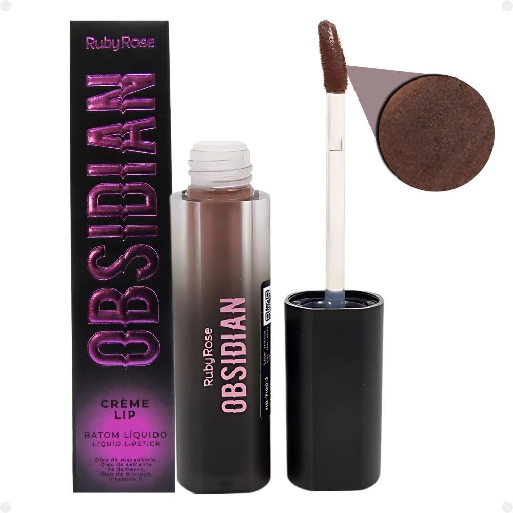 Batom Líquido Ruby Rose Obsidian Crème Lip Ocl02 Hb-7100-2 Ocl02 1