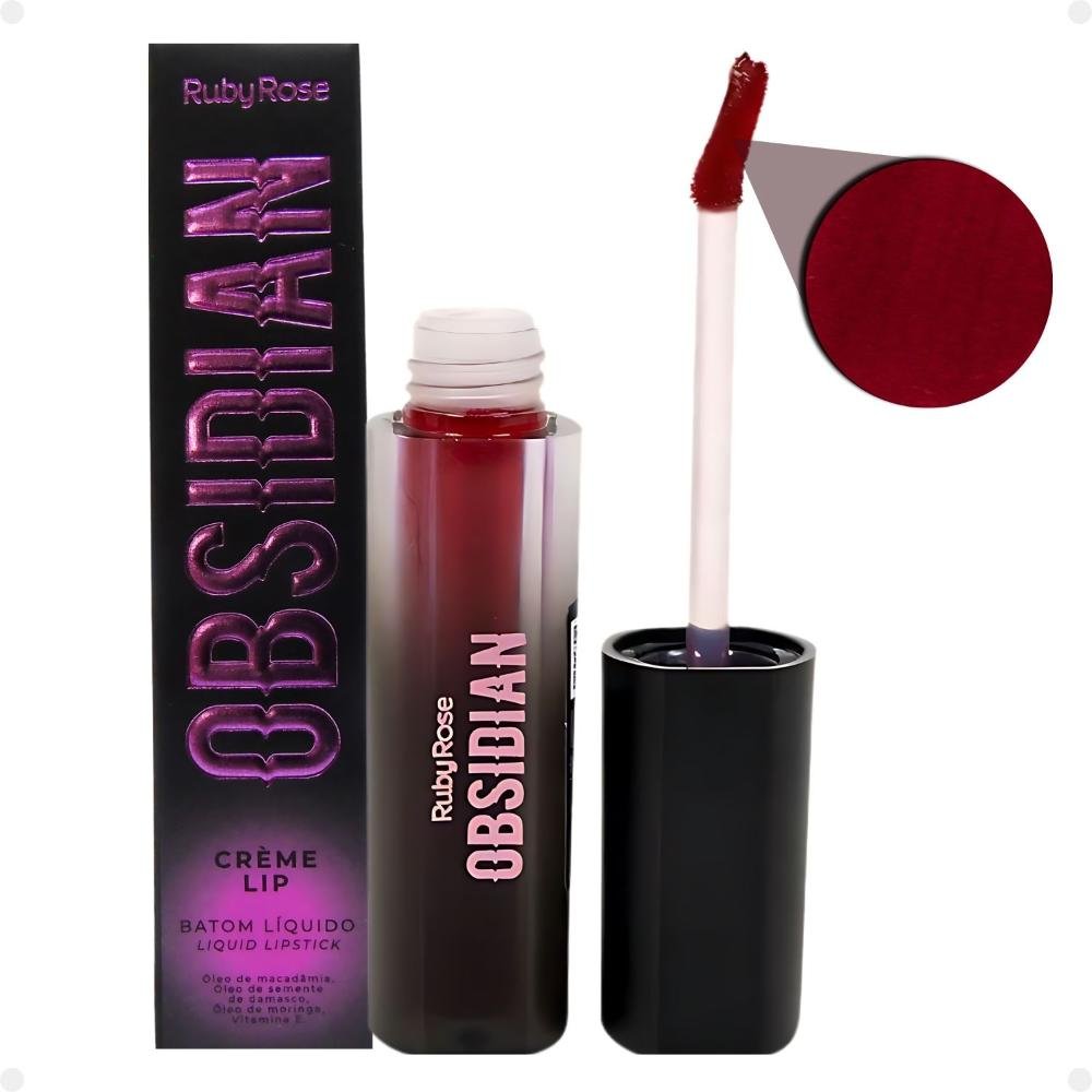 Batom Líquido Ruby Rose Obsidian Crème Lip Ocl06 Hb-7100-6 Ocl06 1