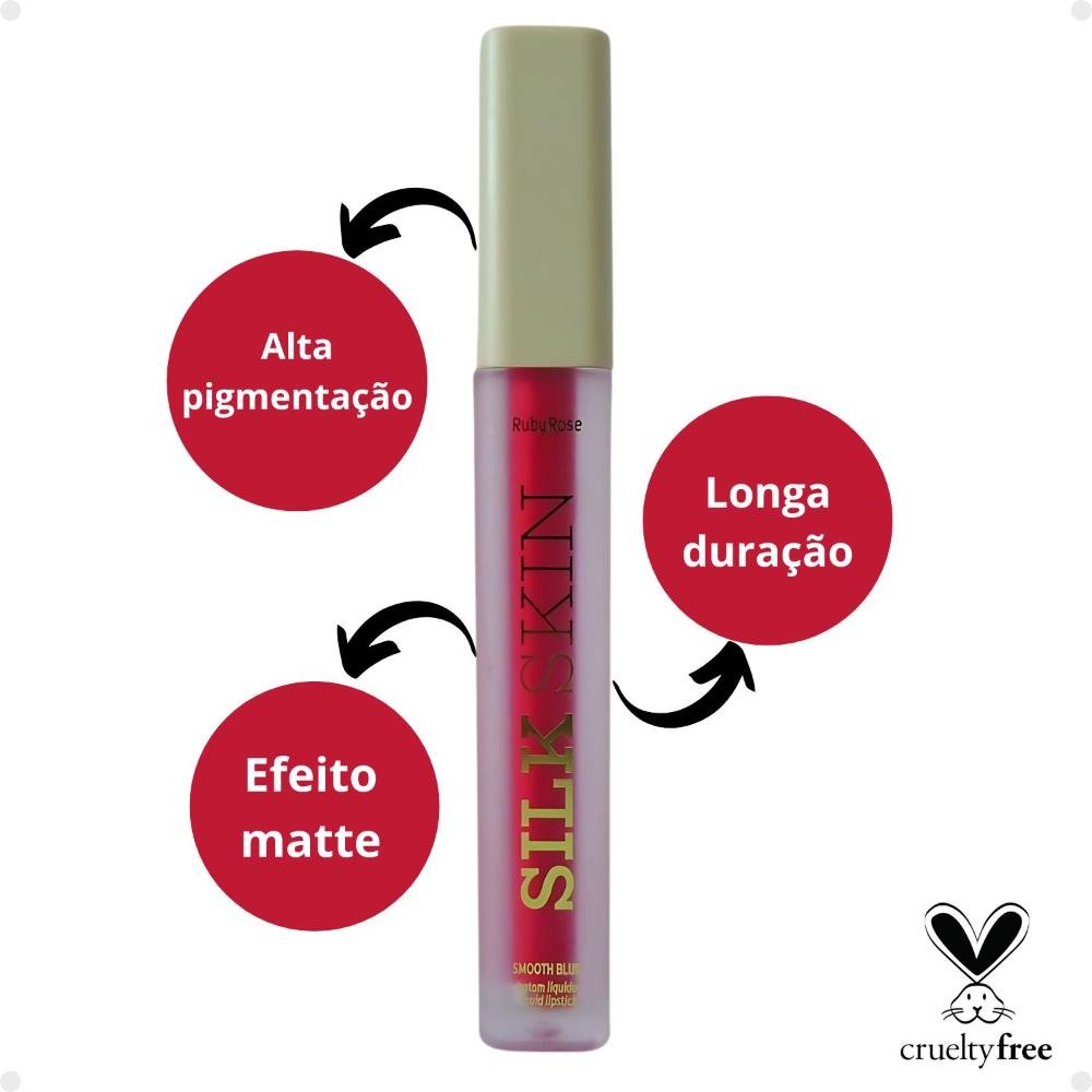 Batom Líquido Ruby Rose Silk Skin Smooth Blur Divine 4ml HB-F7100-4 Divine 2