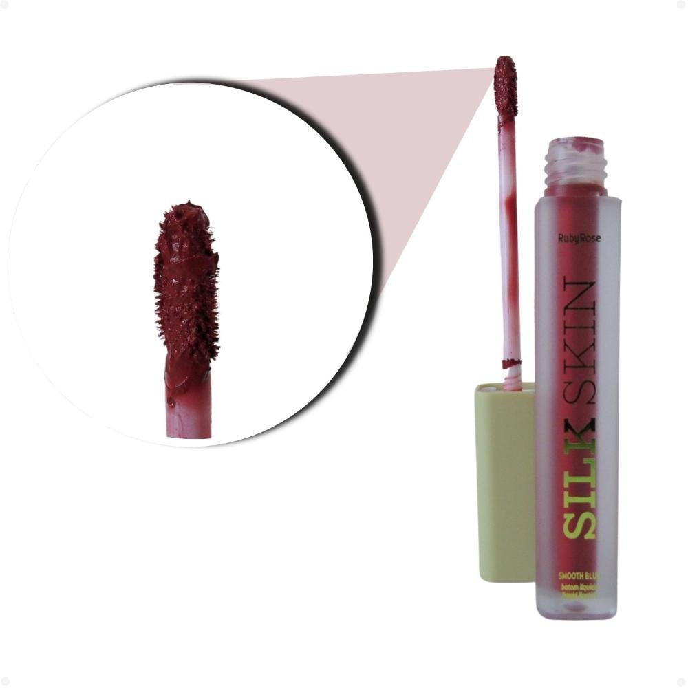 Batom Líquido Ruby Rose Silk Skin Smooth Blur Serene 4ml HB-F7100-5 Serene 3