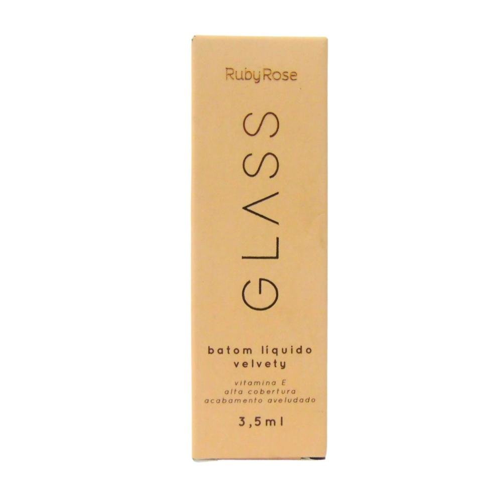 Batom Líquido Velvety Ruby Rose Glass Bg01 3,5ml Bg01 5