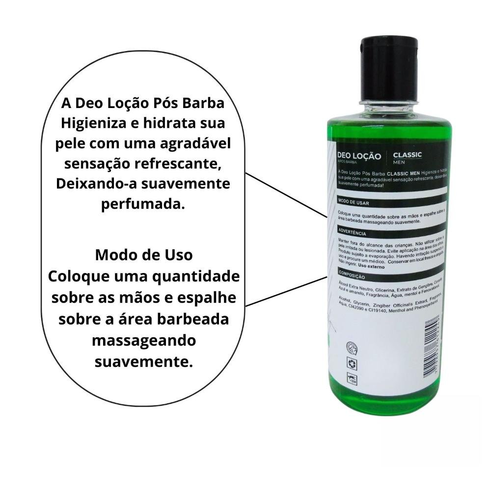 Deo Loção Captain Hair Classic Men Profissional 500ml 500ml 4