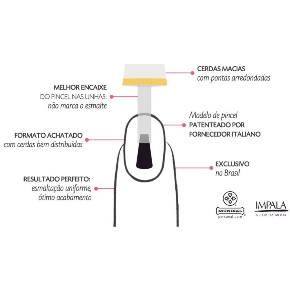 Kit Esmalte Verniz Impala Extra Brilho 7,5ml C/6 ÚNICO 4