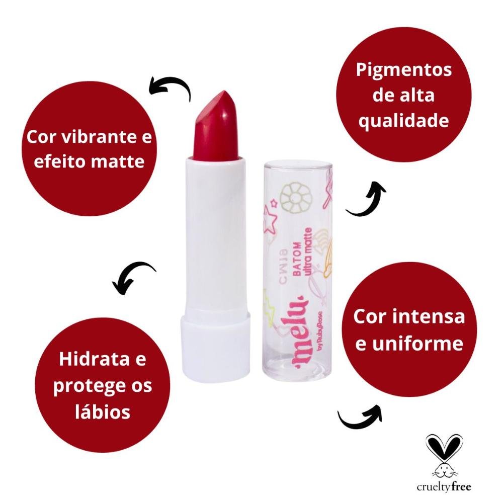 Batom Ultra Matte Melu By Ruby Rose Cm19 3,8g Cm19 2