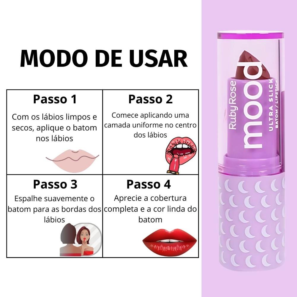 Batom Ultra Slick Ruby Rose Mood Antique Hb-7001-1 Antique 6