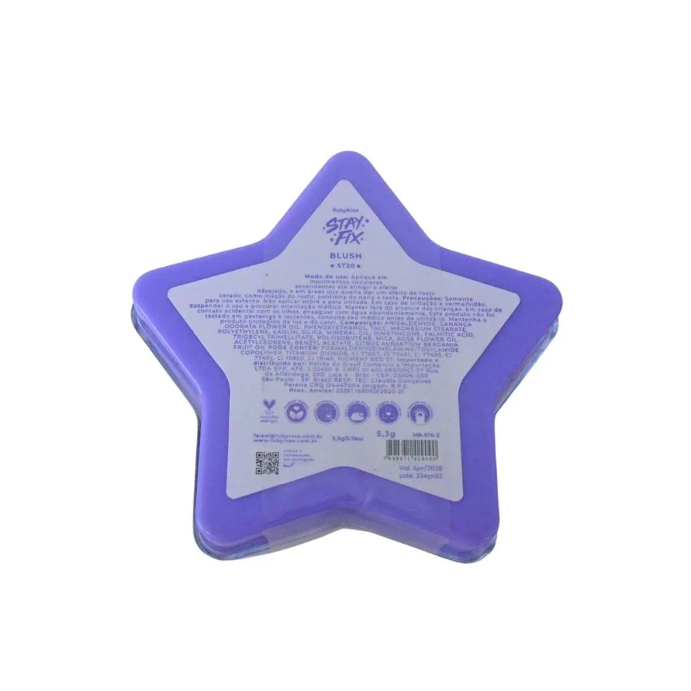 Blush Compacto Ruby Rose Stay Fix St20 5,3g St20 4