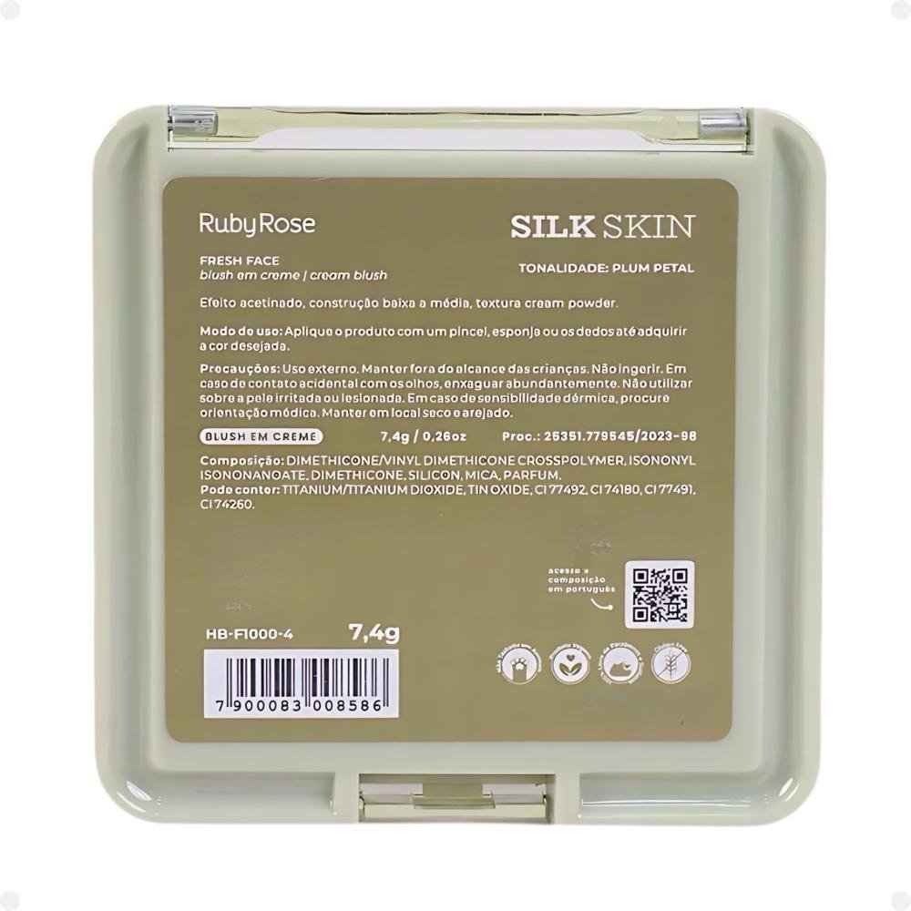 Blush em Creme Ruby Rose Silk Skin Fresh Face Plum Petal Hb-F1000-4 Plum Petal 5